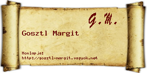 Gosztl Margit névjegykártya